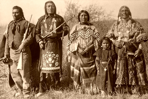 rodina indiáni
